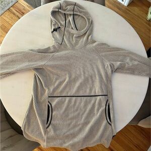 Melanzana Women's Microgrid Hoodie Silver Grey Size M